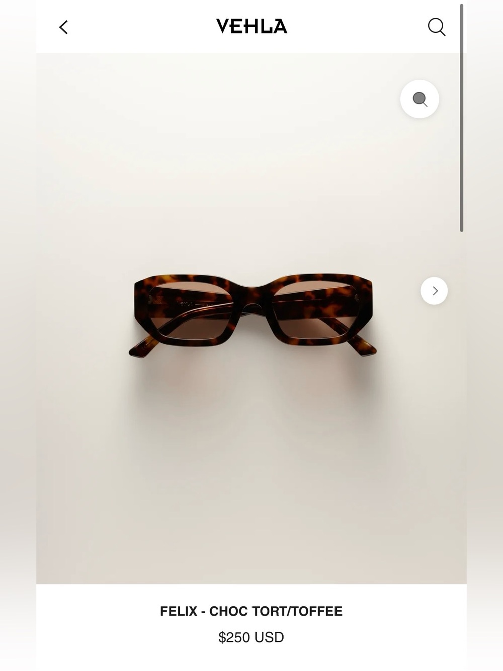 VEHLA Felix Sunglasses in Chocolate Tortoiseshell